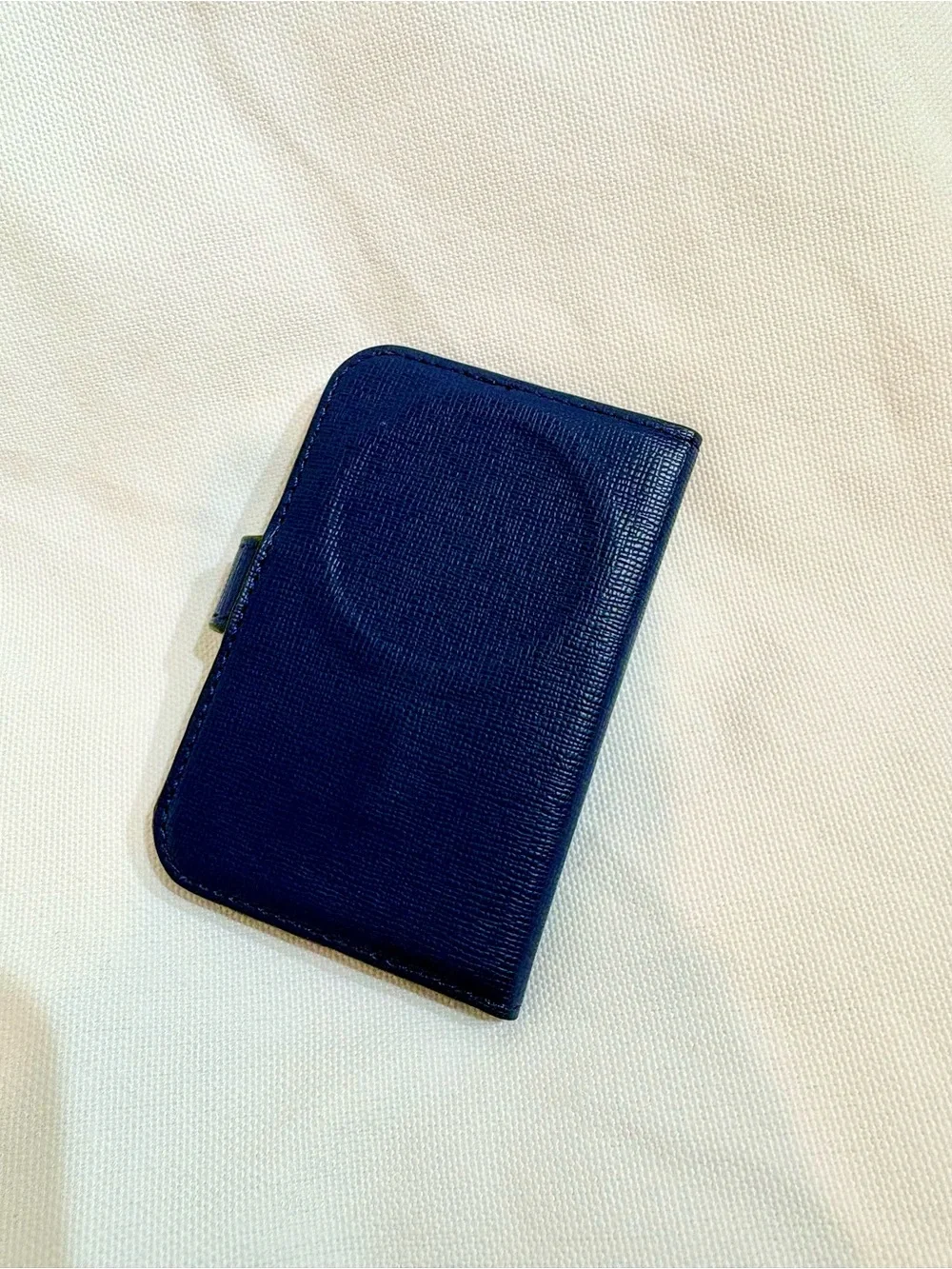 Kate Spade Blue Textured Leather Magnetic Phone Card Case Wallet